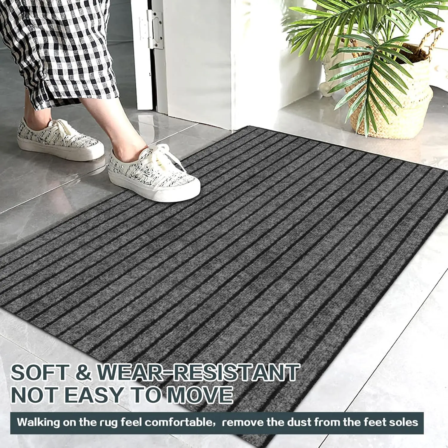 High Quality Entrance Door Mat Flooring Kitchen Entrance Mat Water and Oil Absorbent Anti-slip Mat Indoor and Outdoor Decoration