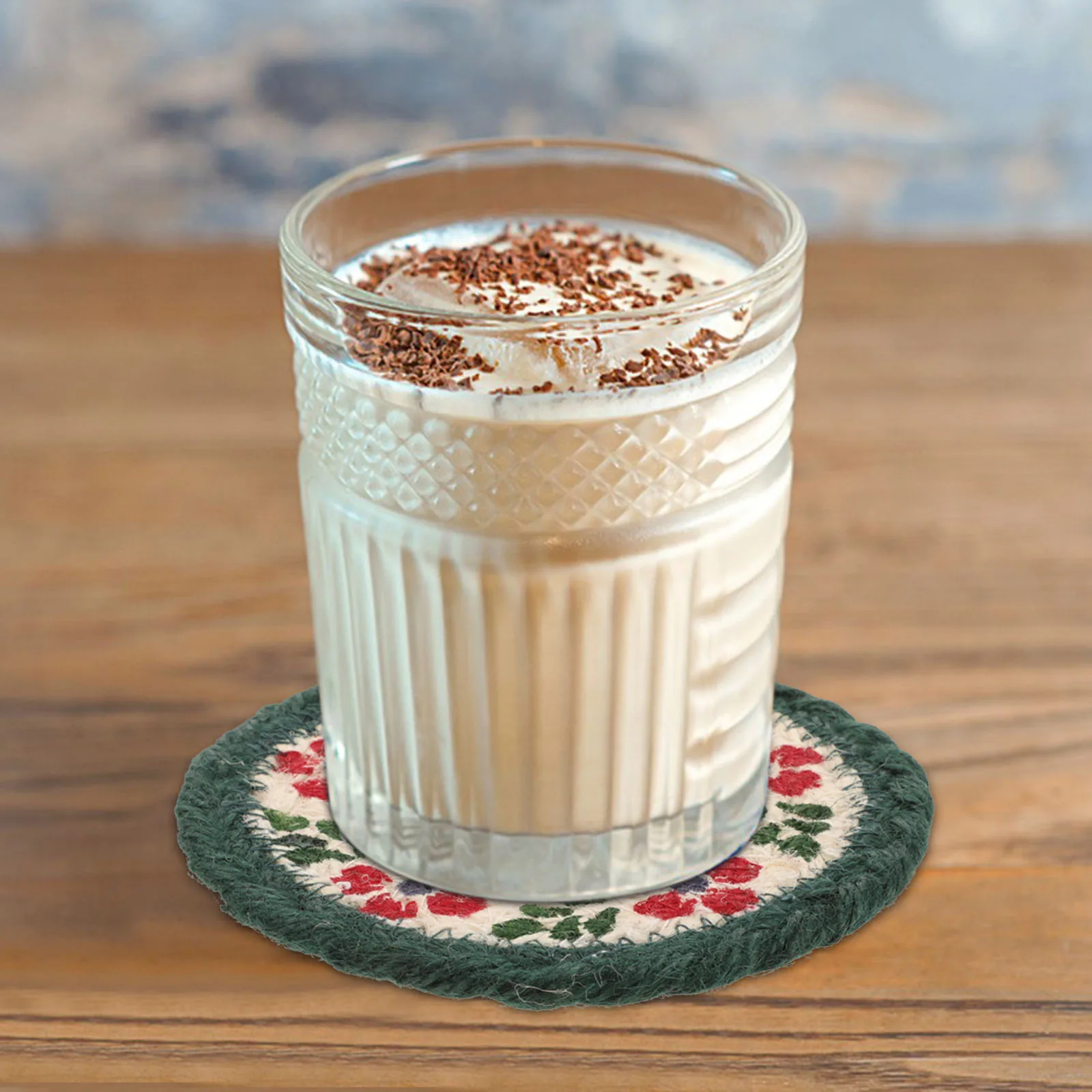 

Round Woven Placemat Set Heat-Insulation Anti-Scalding Multi-Function Dish Pad Natural Jute Rope Dining Table Mat