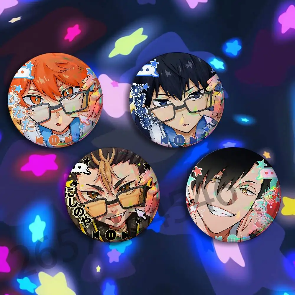 H-haikyuu-U Button Pin Single Pack Anime Merch for Ita Bags Badge Collectible Buttons TH