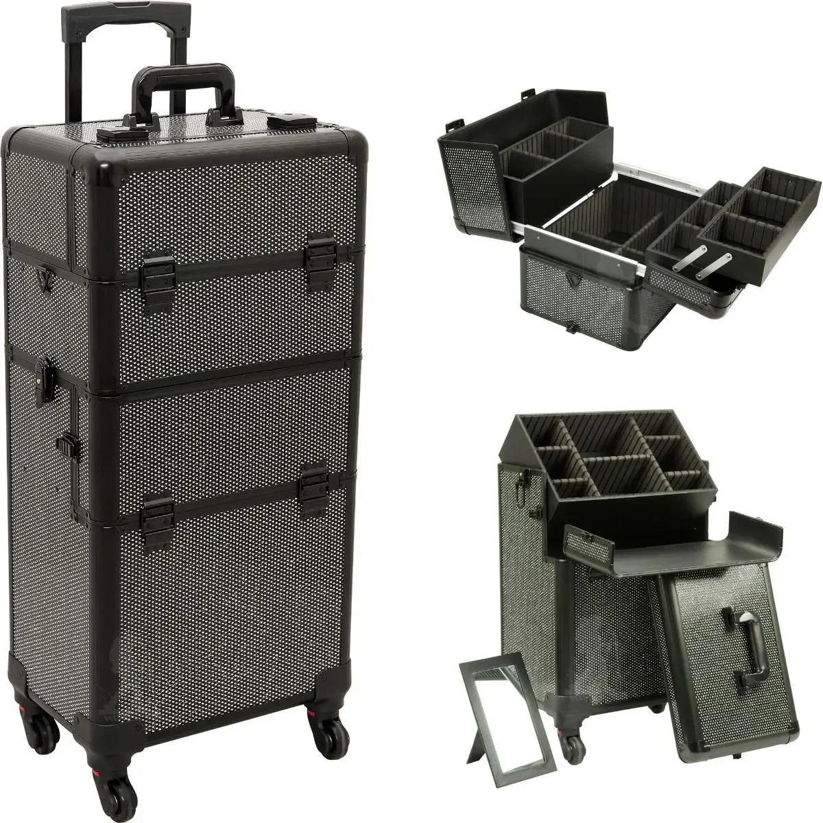 Douyin has the same multi-layer in one large-capacity tie rod pattern embroidery nail art toolbox.