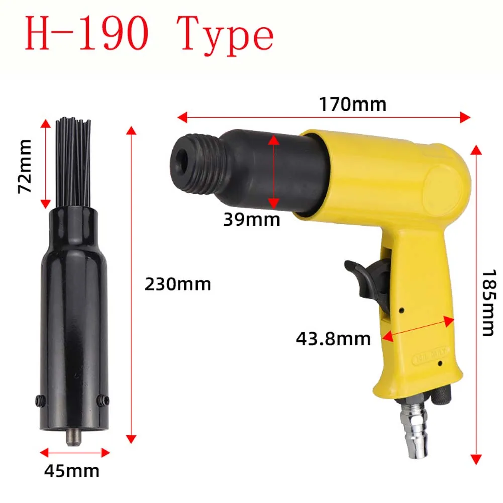 1pc Pneumatic Rust-removal Tool Air Needle Scaler Pneumatic Rust Removal Tool 3mm 19-Pin Descaling Needle Head Scraper Accessory