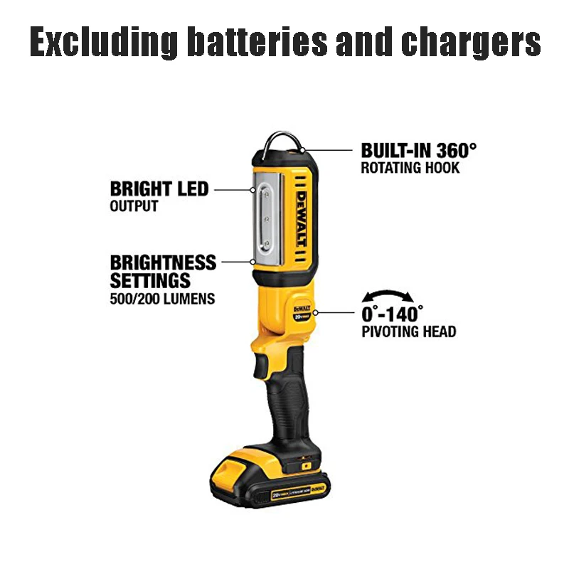 Imagem -02 - Dewalt Handheld Floodlight Ferramenta Worklight de Lítio sem Fio Dcl050 18v xr 1000lm