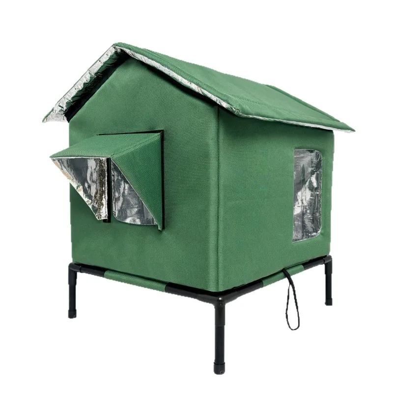 Outdoor Waterproof Cat House, Detachable and Height Increasing Waterproof Stray Cat House, Foldable Winter Cat Nest, Pet Nest view 6