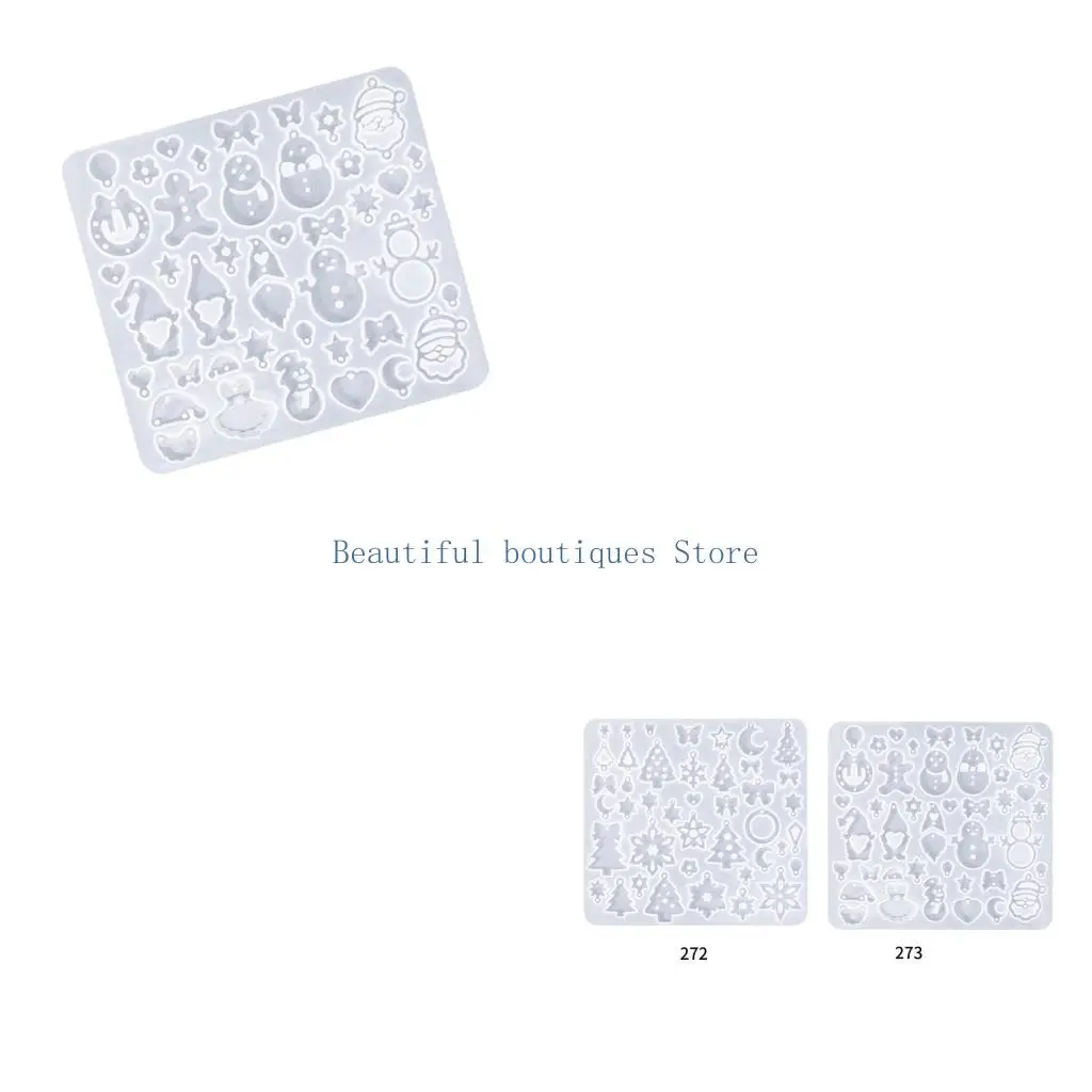 U4LF Festive Earring Silicone Mould Collection With Christmas Tree Snowman Bell Shapes for Jewelry Creation