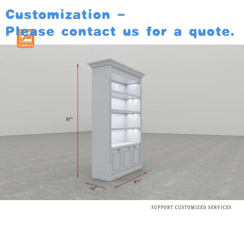 

custom.Custom Modern Luxury Cosmetic Display Cabinet Design Led Display Shelves Furniture Beauty Boutique Storage
