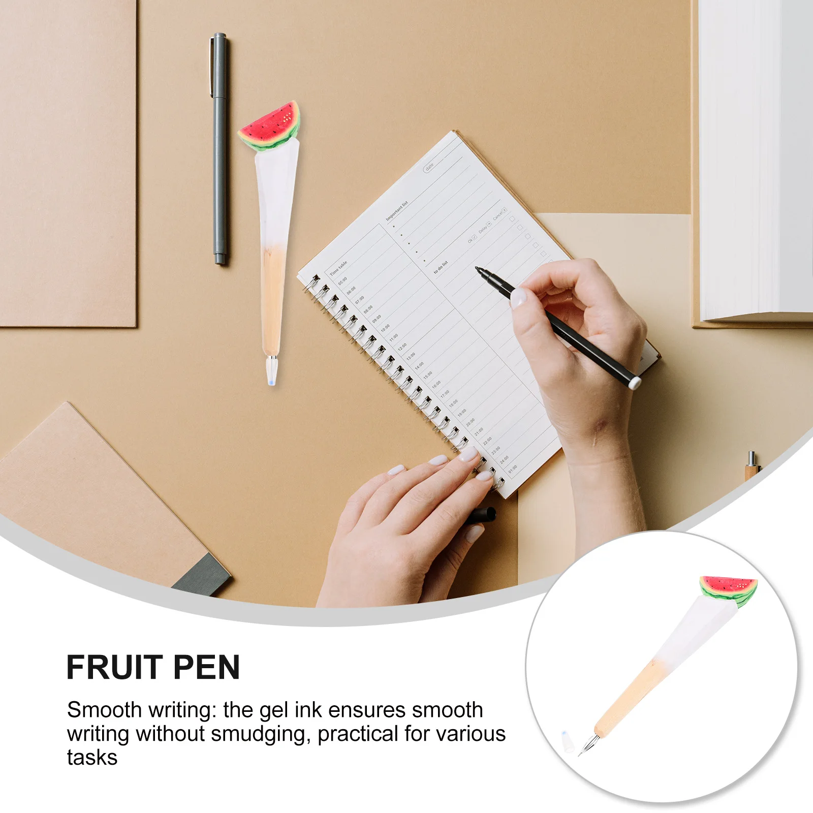 

Watermelon Pen Fun Gel Ink Pens Fruit Writing Cartoon for School Office Cute Kawaii