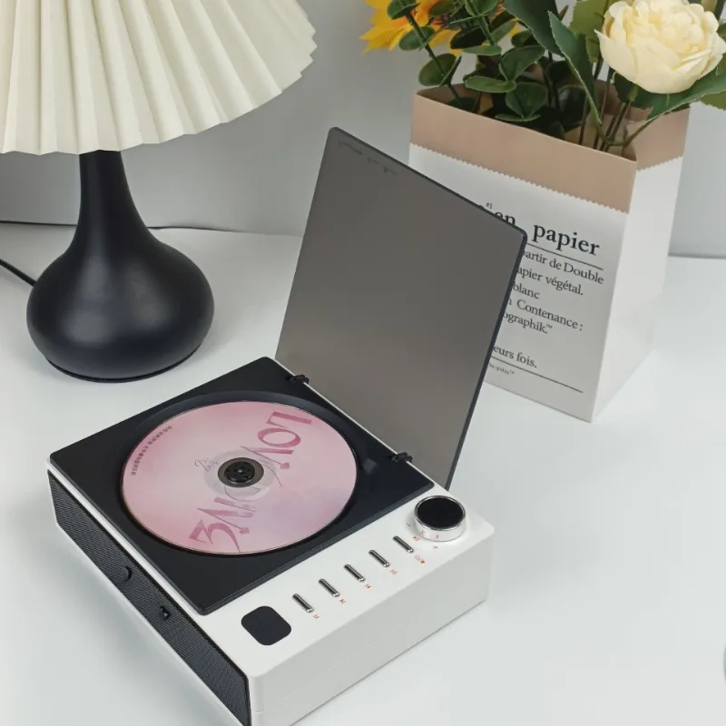 

Cross-border charging retro charging CD player portable bluetooth speaker album integrated player
