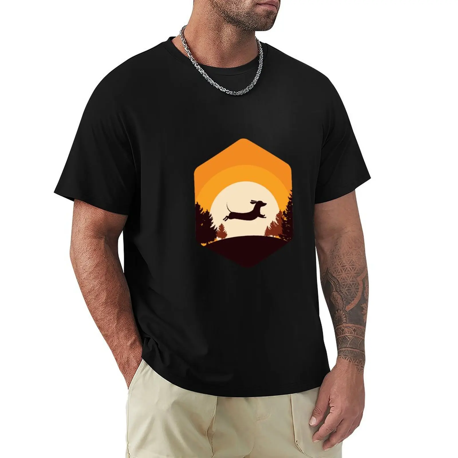 

Dachshund Moon Sunset Design for doxie lovers T-Shirt Festival Party Tee Top