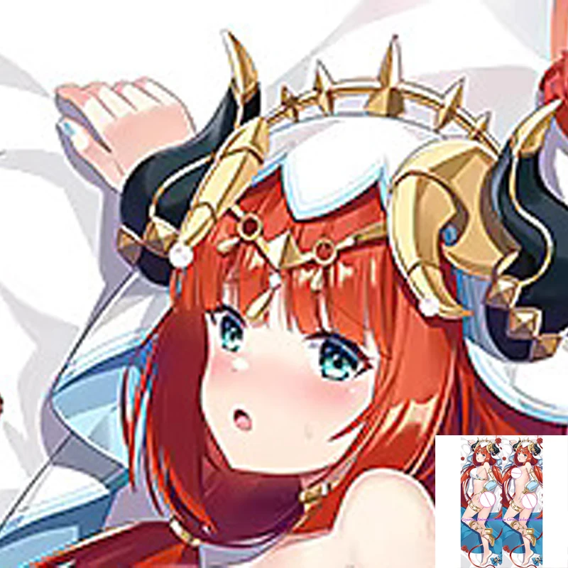 

Anime Pillow Cover Dakimakura Nilou 2 Side Printed Hugging Body Pillowcase Cushion Cover Bedding Decor