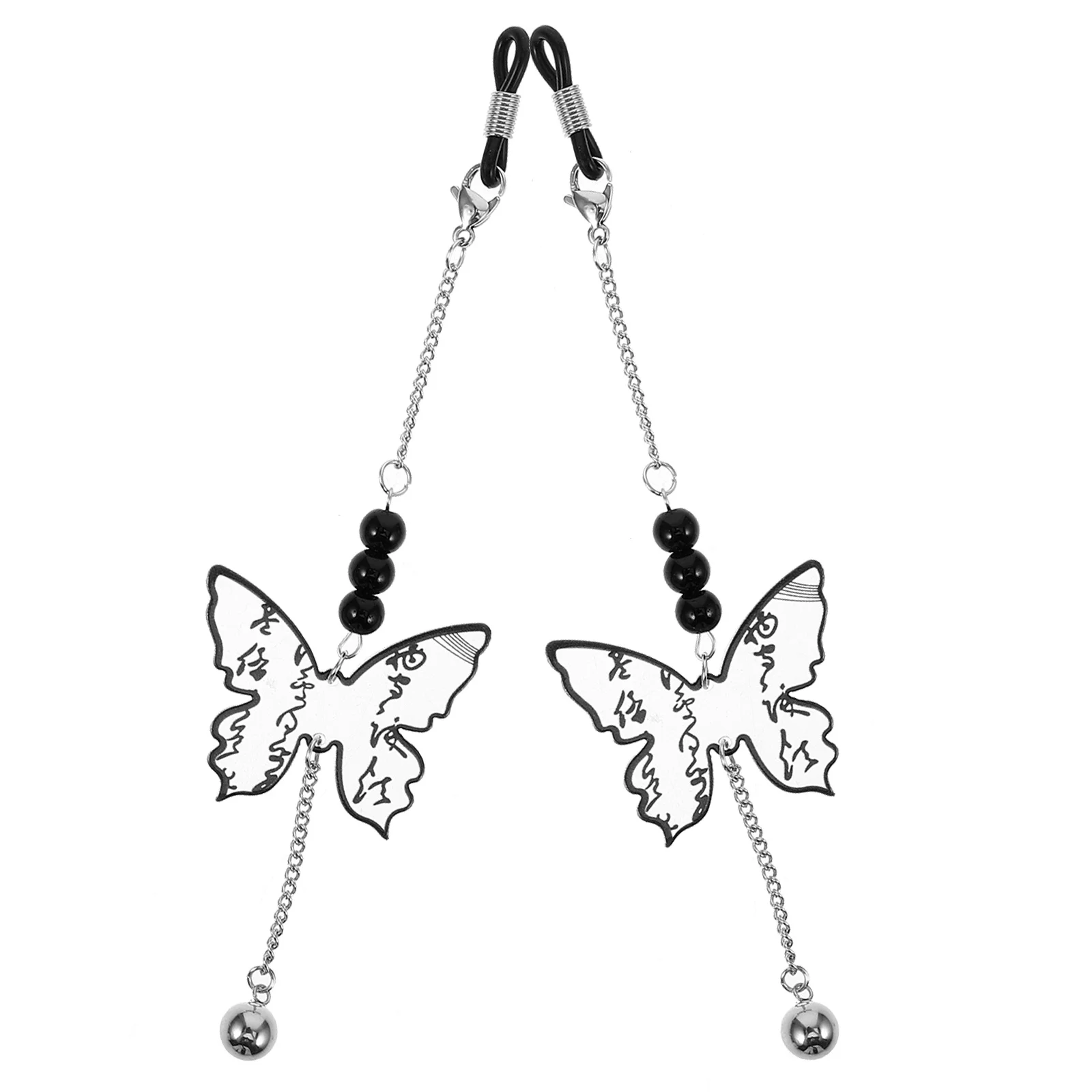 

1Pair Butterfly Eyeglass Chain Vintage Style Durable Glasses Strap Secure Holder for Reading Glasses Sunglasses Women