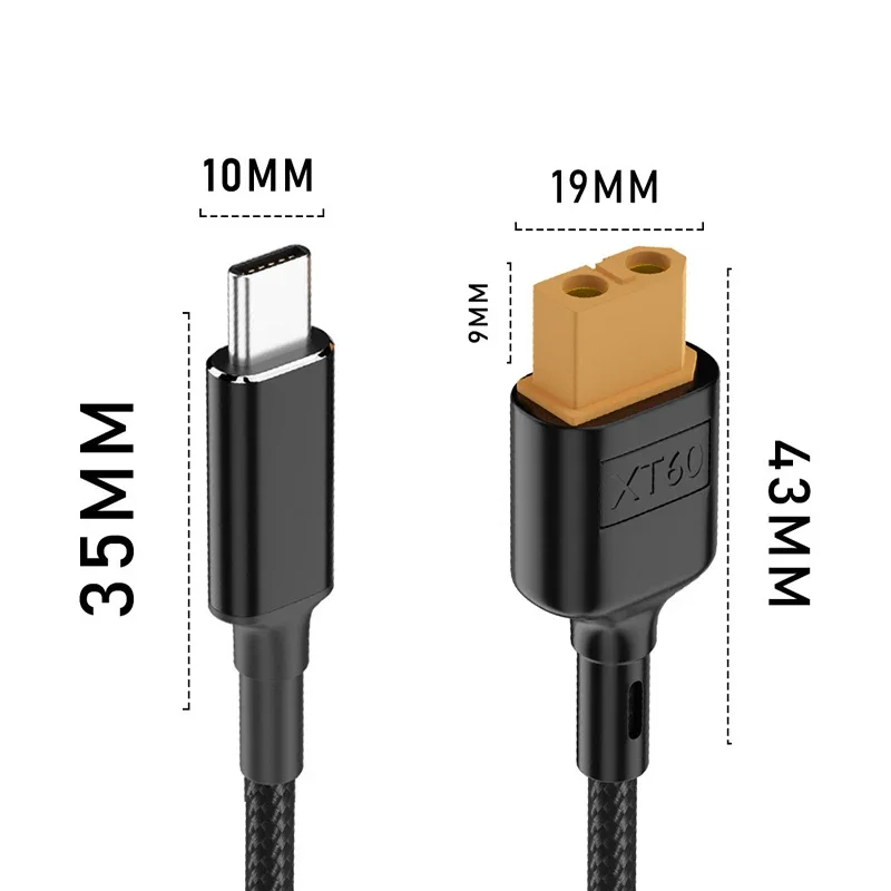 For Toolkitrc M7 M6 M6D M8S 100W Fast Charging Power Line USB-C to XT60 Charging Cable for Toolkitrc SC100 Type-C to XT60 Cable