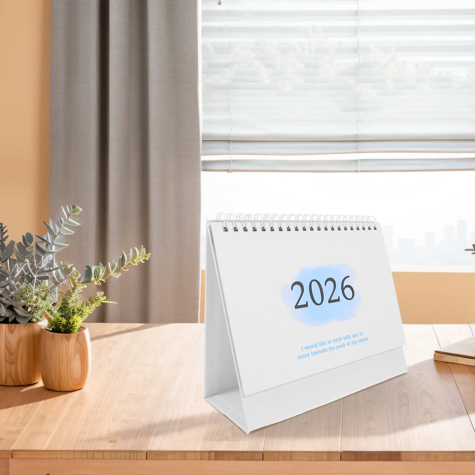 

2026 Desk Calendar Mini Small Standing Flip Calendar July 2025 to December 2026 Home Office Daily Planning Scheduler Sky Blue