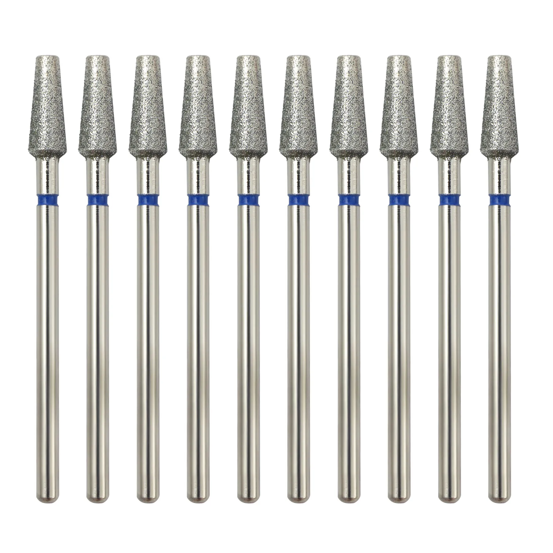 10 個テーパーダイヤモンドキューティクルビットネイルドリルビットマニキュアドリル爪マニキュアフライスカッターアクセサリーツール