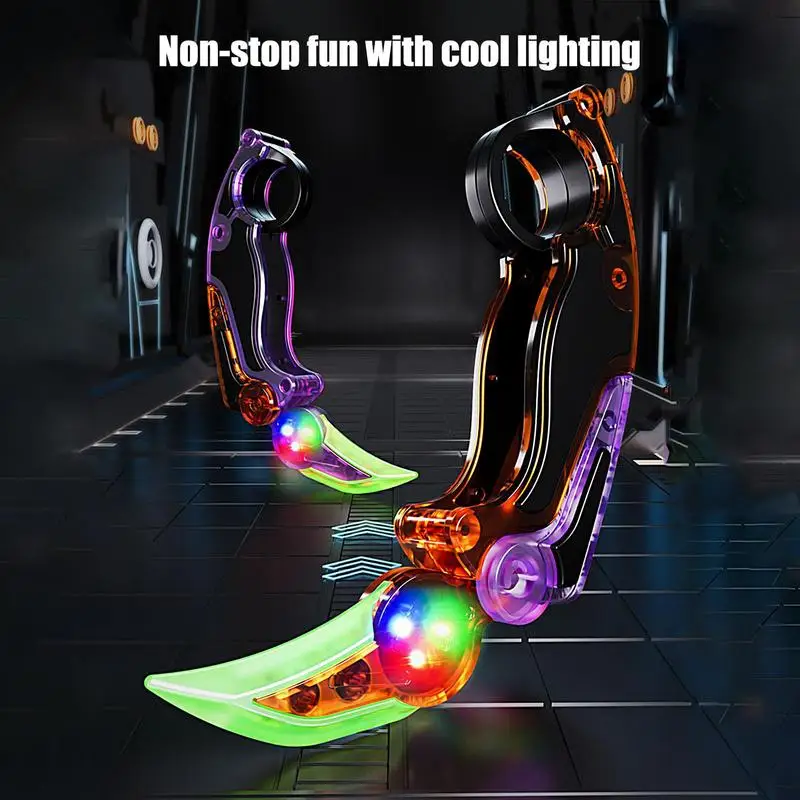 3D LED Light Carrot Gravitys Knife Decompression Glowing Toys Children Decompressions Small Toy 3D Printing Butterfly Claw Knife