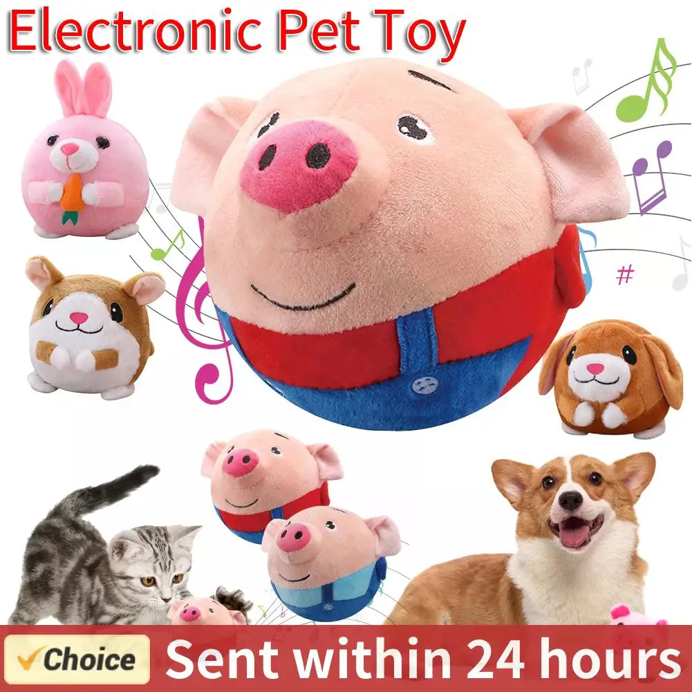 Electronic Pet Dog Toys Ball Pet Bouncing Jump Balls Talking Interactive Dog Plush Doll Toy Bounce Boredom Dog Accessories Gift