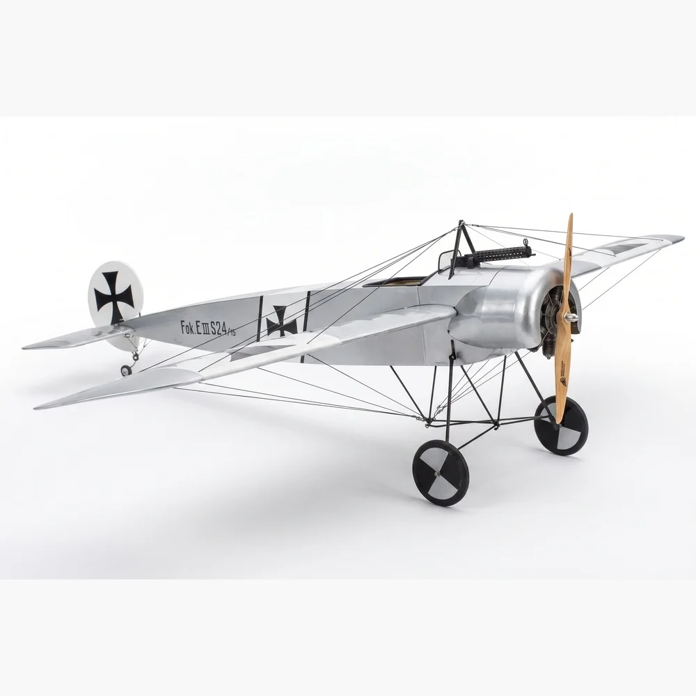 Real Hawk 1.58M Fokker-EIII Vintage Warbird Balsa ARF Kit | Classic Scale Airplane Airframe No Electronics