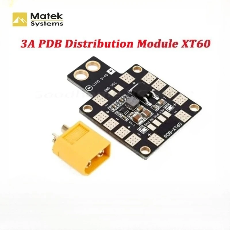

Распределительный модуль Matek Systems 3A PDB XT60 с двойным BEC 5 В/12 В для дрона FPV