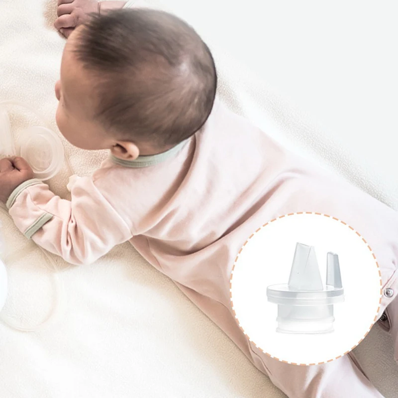 

2 pieces of solid color reflux protection breast pump silicone baby feeding nipple manual/electric breast pump accessories
