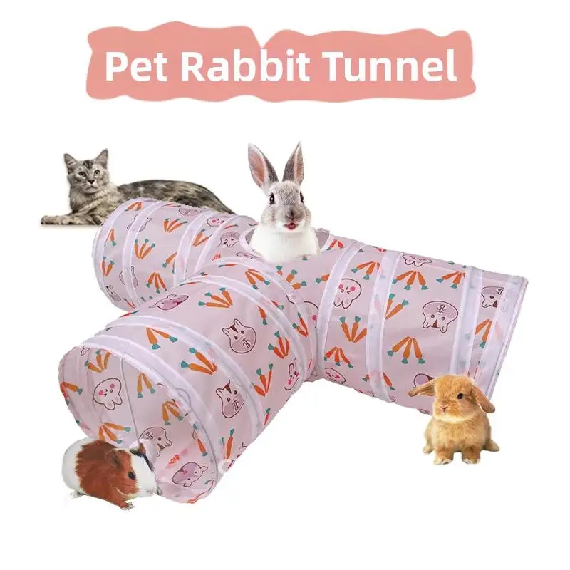 

Pet supplies rabbit tunnel polyester material easy to carry pet toy cat tunnel