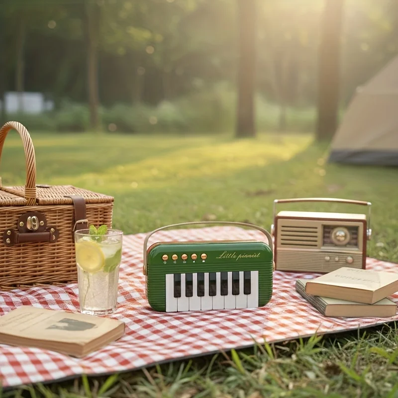 Tragbares Mini-Klaviertastatur-Spielzeug für Kinder, farbenfrohes pädagogisches elektronisches Musikspielzeug, für musikalische Instrumente für frühes Lernen