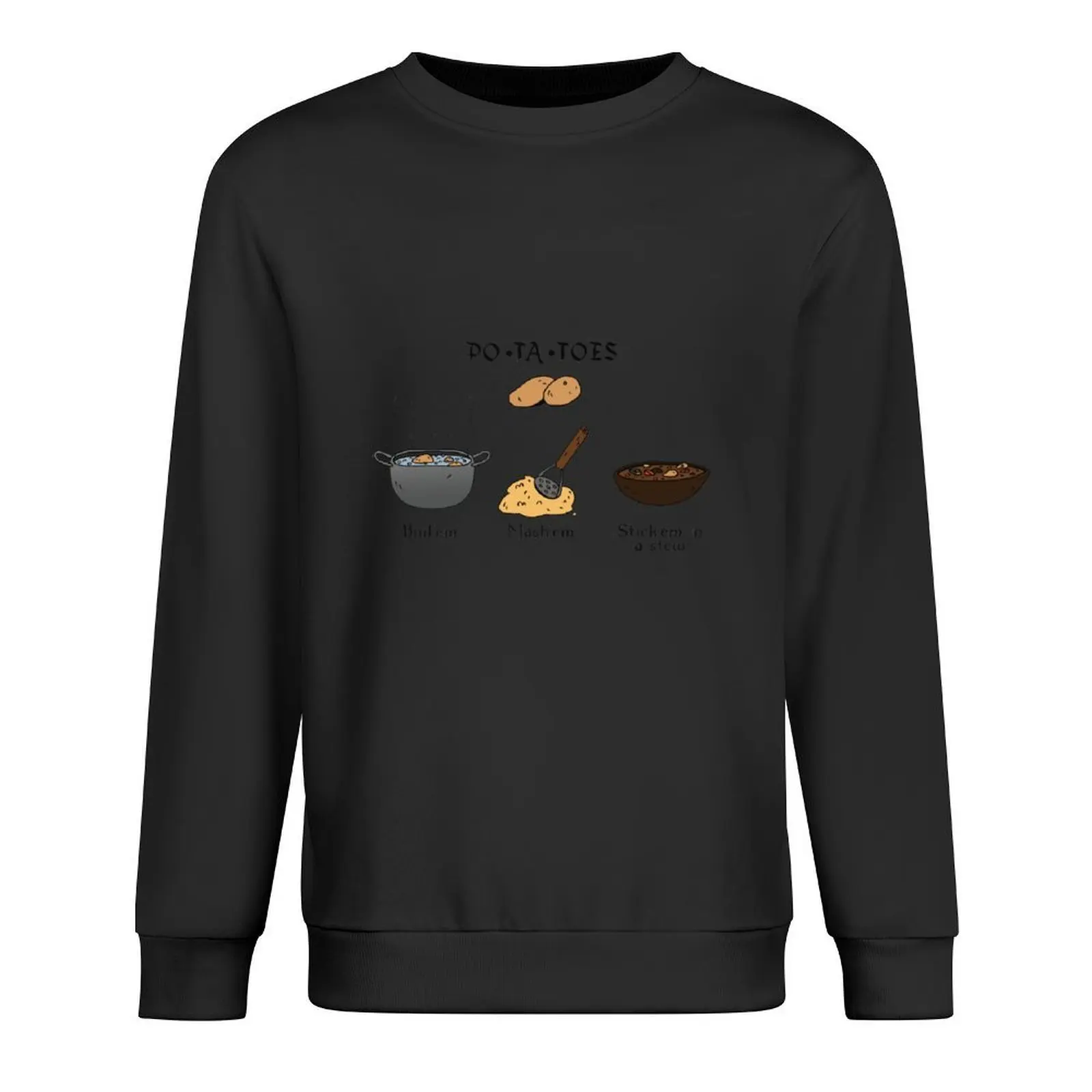 

PO-TA-TOES Pullover men's sweat-shirt tracksuits autumn clothes men clothes oversize sweatshirt