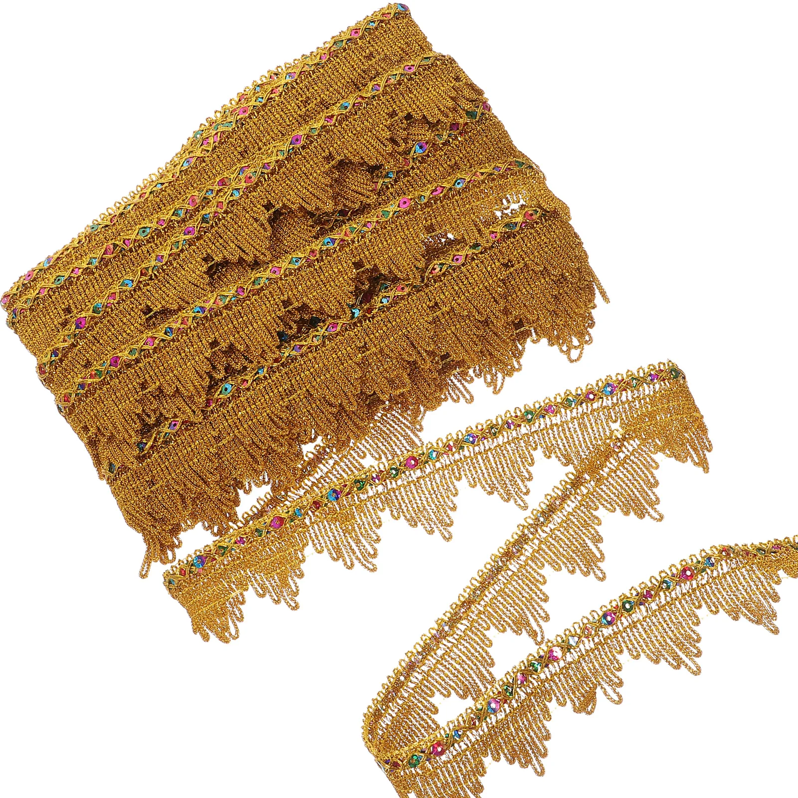 

Sequin Lace Fringe Gold Lace Gold Ribbon Decorative DIY H Work Clothing Embroidery Clothing Trim nament nament