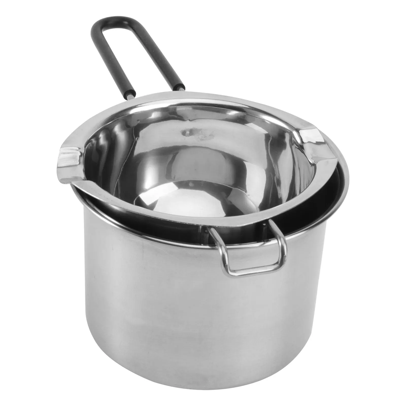 

2pcs Stainless Steel Melting Pot Chocolate DIY Warmer Sauce Container Long Handle Heat Resistant For Home Hotel Restaurant