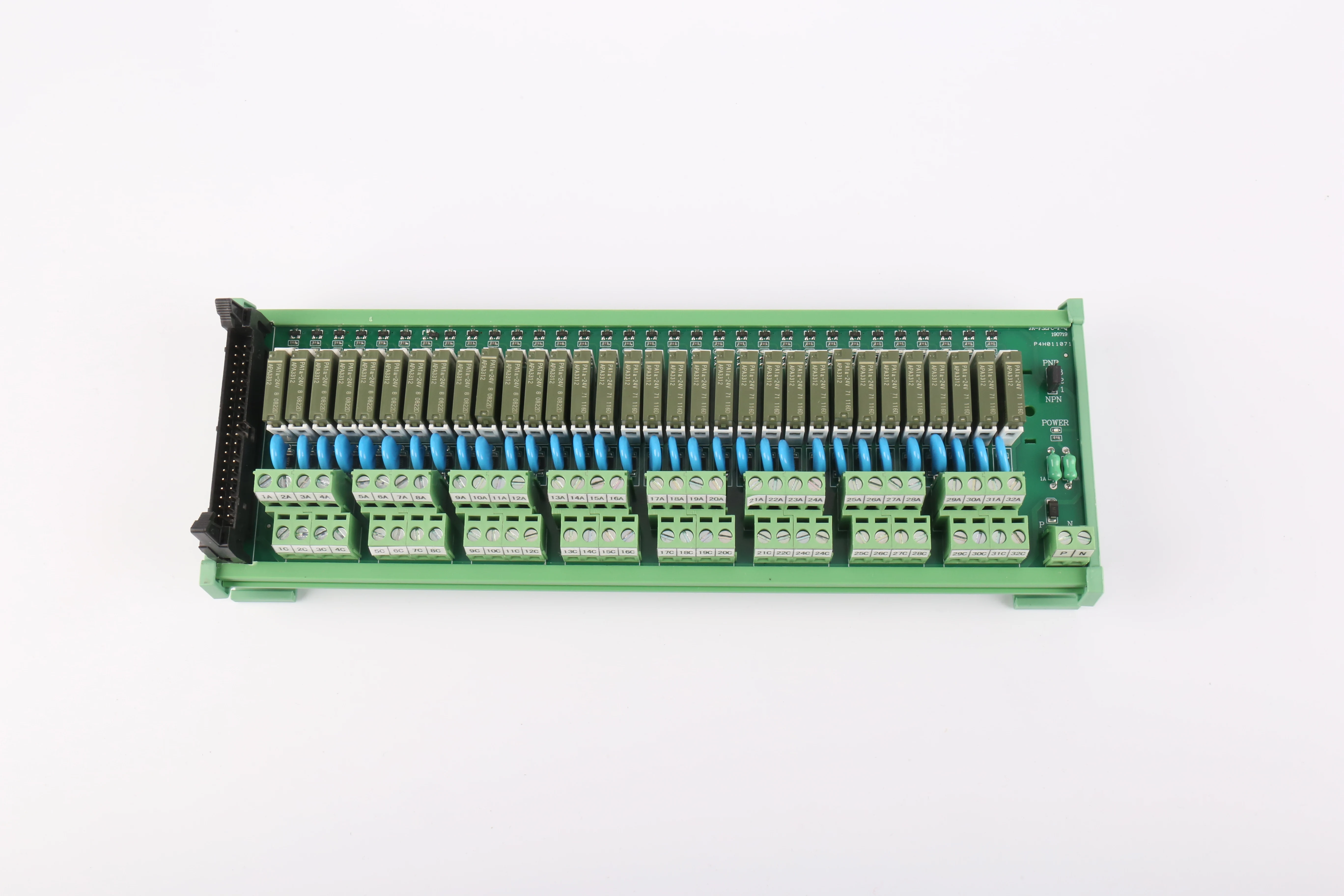 JR-B32PC-F/24VDC MIL/IDC موصل 32 قناة 1a وحدة التتابع النحيفة PLC الناتج تضخيم المجلس #4