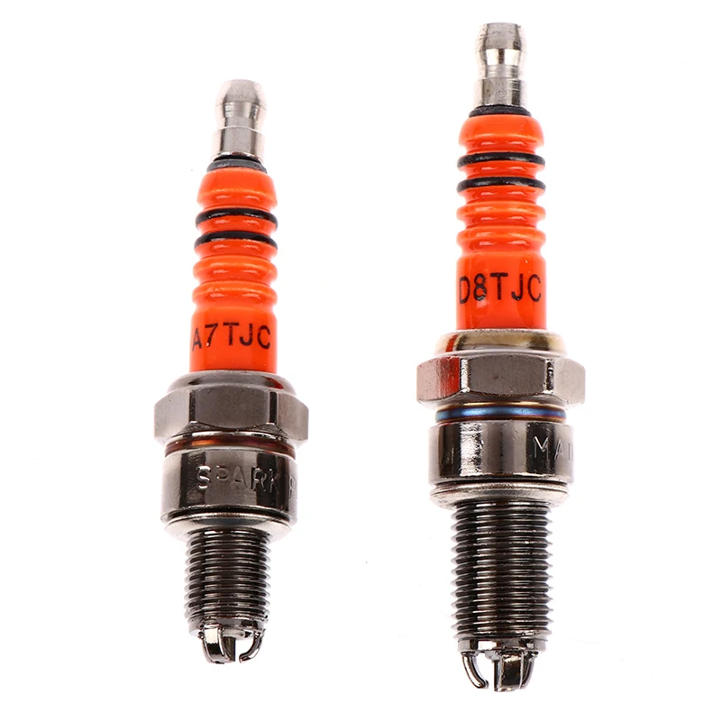 1pc Racing 3 Electrode Spark Plug D8TC A7TC for 50/110/125/150CC ATV Scooter Dirt Bike Go Kart Motorcycle Spark Plug Accessories