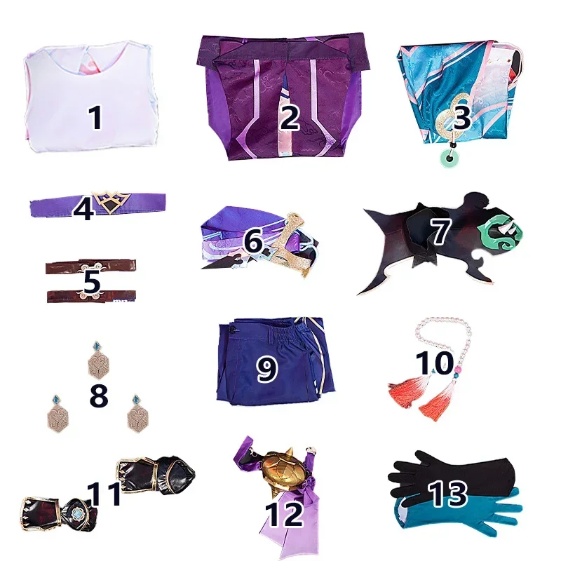 Genshin Impact Xiao Косплей Аниме Костюм Сяо Кимоно Игровой Костюм Униформа Парик Игра Костюмы на Хэллоуин Для Мужчин Женщин }