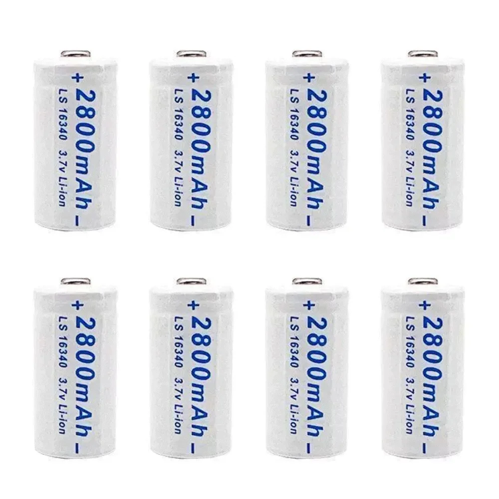 NEW CR123A RCR 123 ICR 16340 Battery 2800mAh 3.7V Safety Camera Rechargeable Battery Lithium Ion L70 Plus Charger