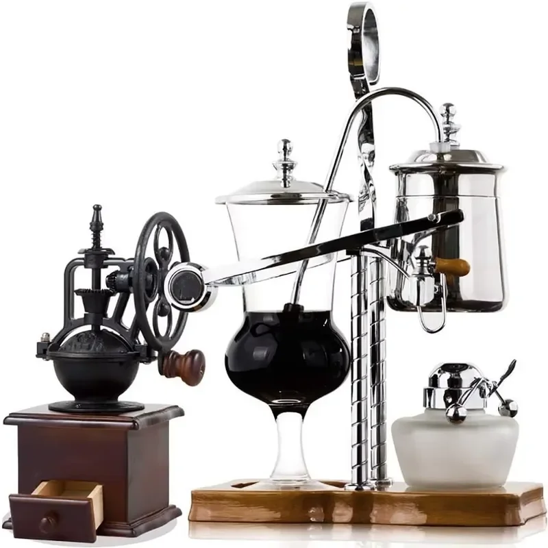 for  Belgian Household Siphon Coffee Maker Set Royal Vacuum Technology Easy to Operate