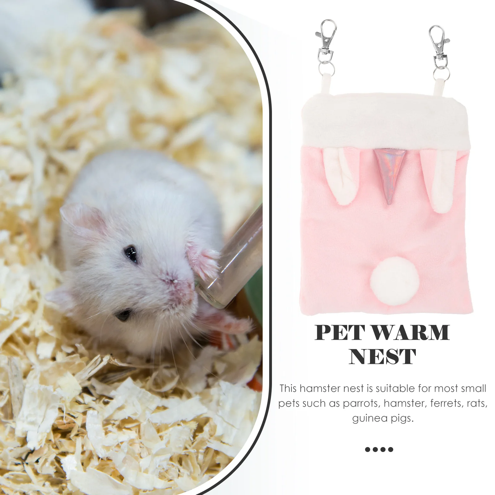 

Bag Cotton Nest For Hamster Guinea Squirrel Cage Accessories Pig Warm Hanging Small Animal Bed Cage Accessories Pet