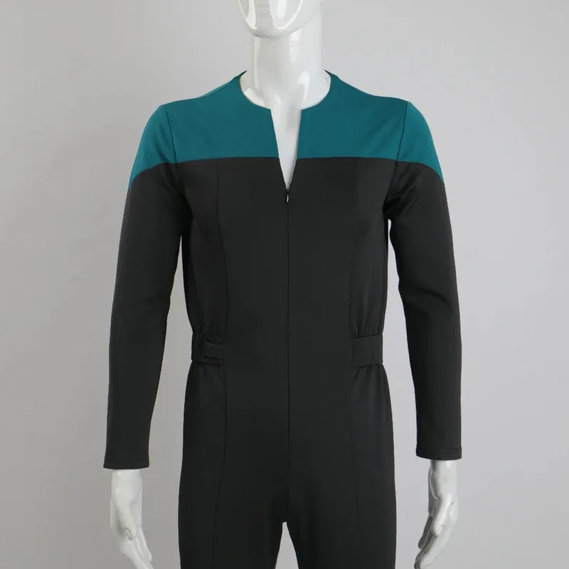 Star Deep Space Nine rek Commander Sisko, uniforme de servicio, mono, disfraces de Cosplay azules, accesorio para fiesta de Halloween
