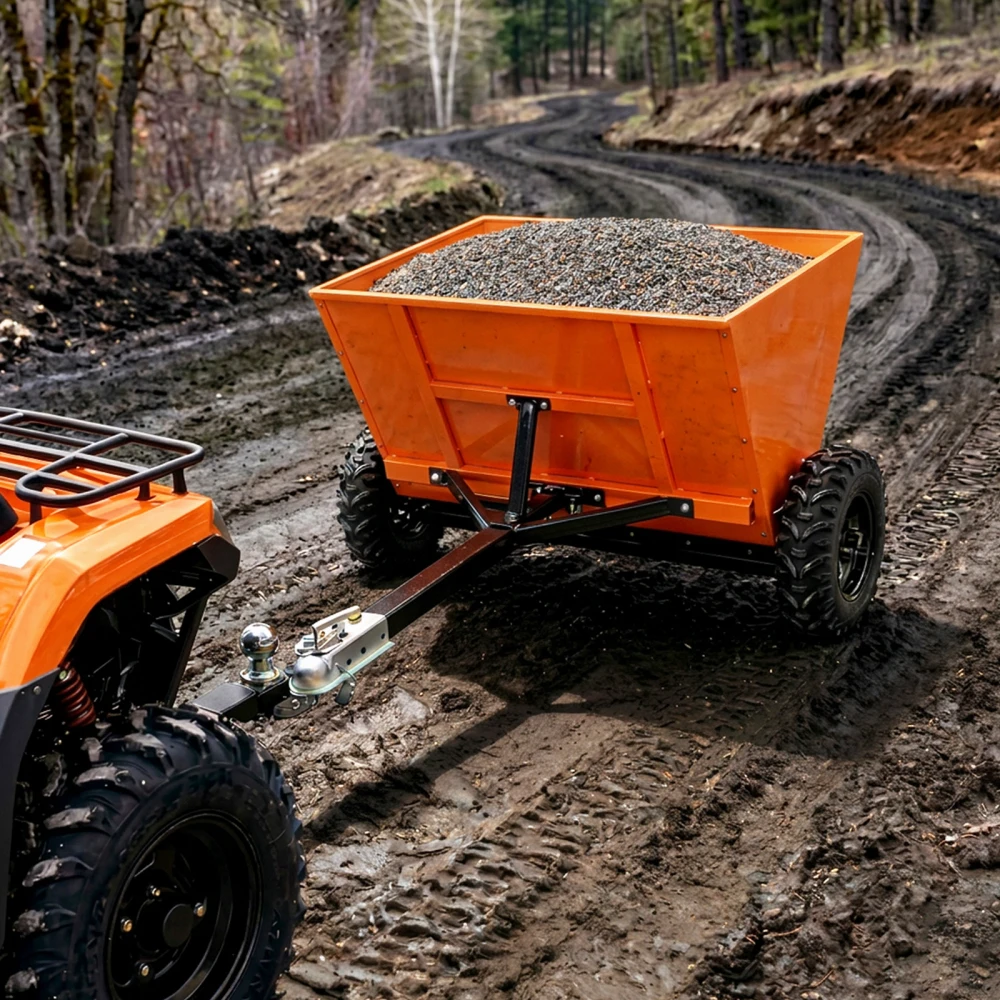

71Gal Sand Spreader, Towable Gravel Spreader, ATV and UTV 882 LBS Loading Capacity