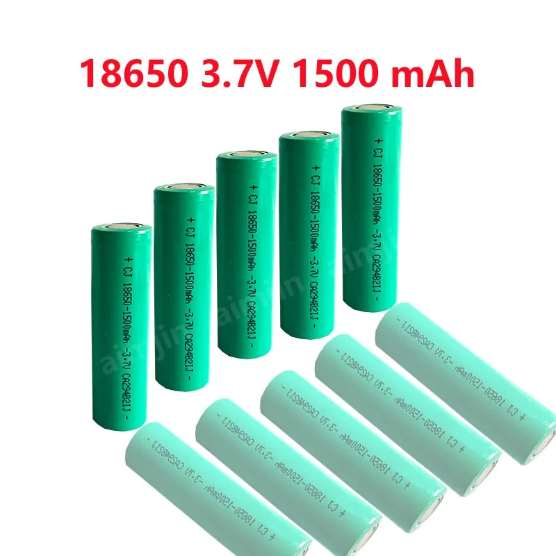 

18650 3.7V 1500mAh High Capacity Rechargeable Li-Ion Battery For Flashlight Head Lamp Walkie-Talkie