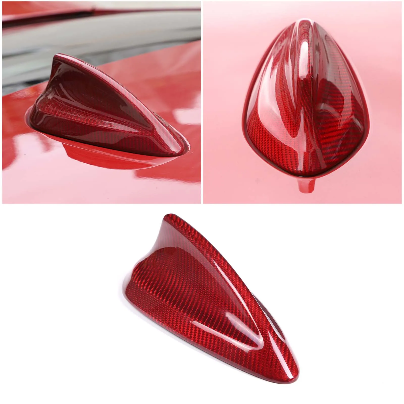 

For BMW 2 Series/3 Series/4 Series/New 5 Series/M2/M3/M4 Radome Auto Parts Real Carbon Fiber Roof Shark Fin Radome Sticker