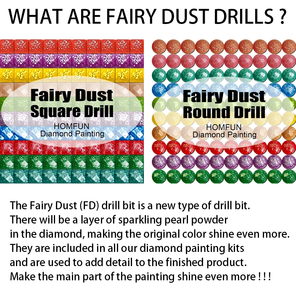 HOMFUN Fairy Dust AB 5D Full Drill Diamond Painting 