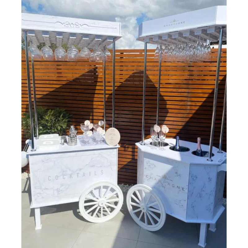 

Customize.Hot Sale PVC Birthday Cart Party Event Champagne Cart Wedding Decor with Word champagne