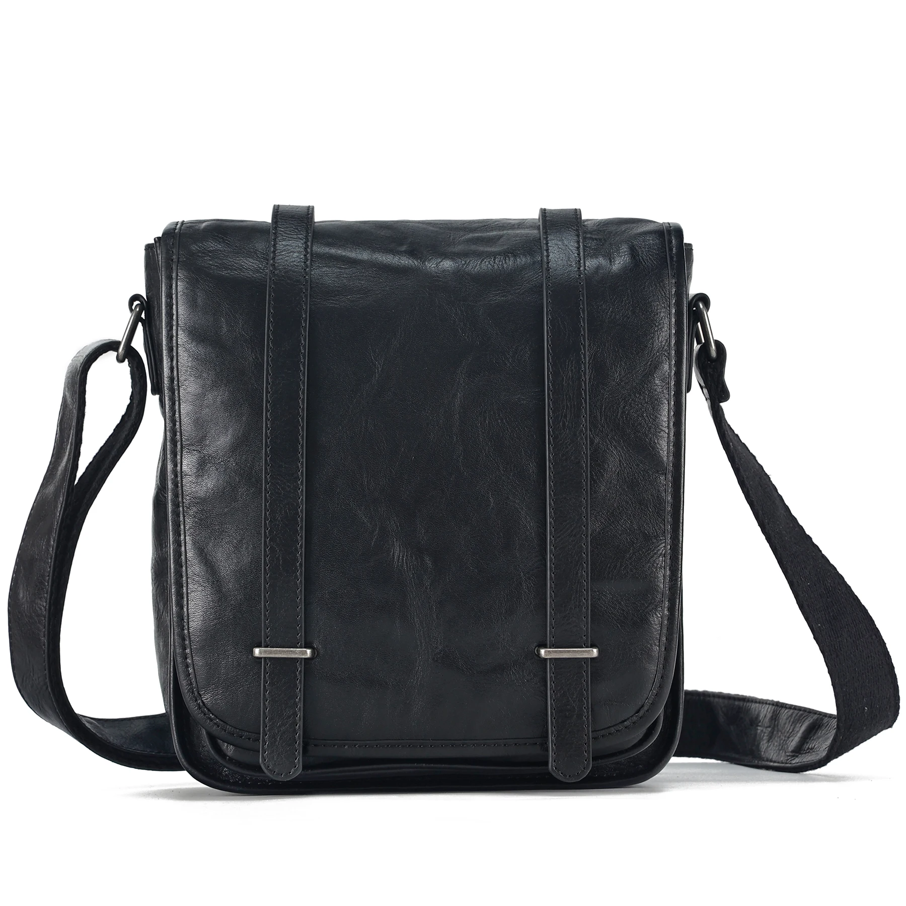 Sac à bandoulière en cuir véritable pour homme, sac à bandoulière multifonctionnel, cuir tanné végétal, loisirs, tendance de la rue, lancé