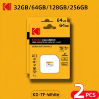 Kodak  Memory Card 512GB 256GB 128GB 64GB 32GB Micro SD Card MicroSDXC Class10 SD Memory Card 100MB Original TF Flash Card 2PCS