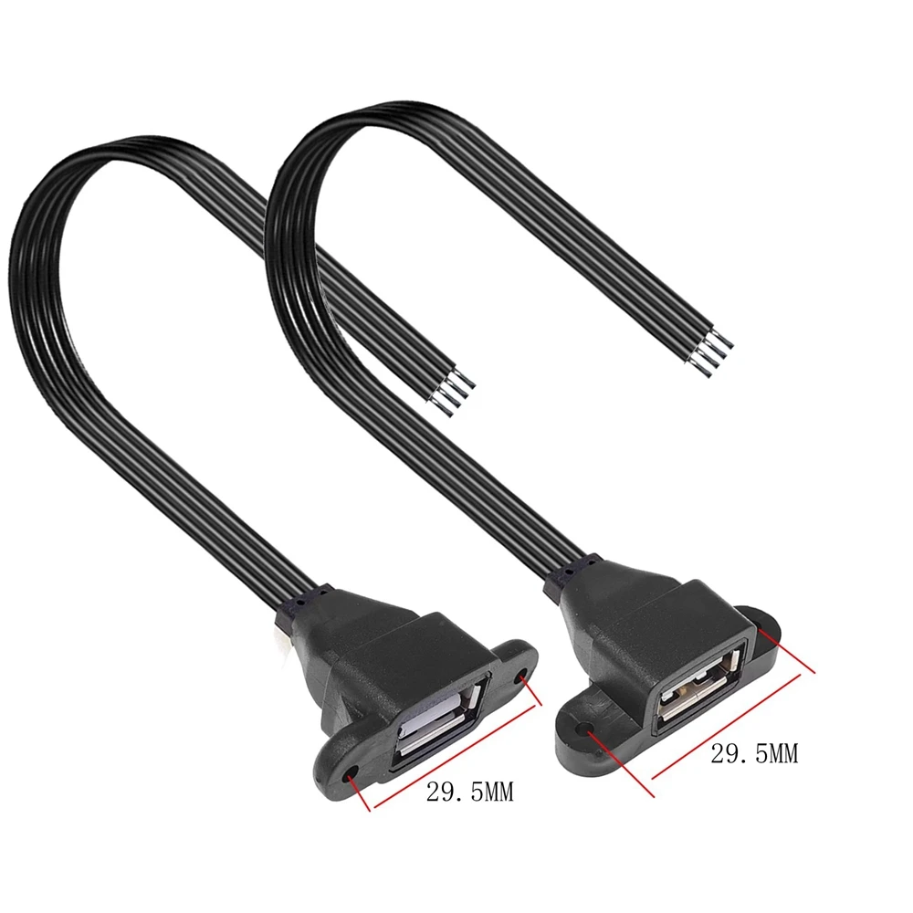 0.1M-0.3M USB male female connector power cord 4-core data cable extension cable USB single head cable elbow DIY connector cable