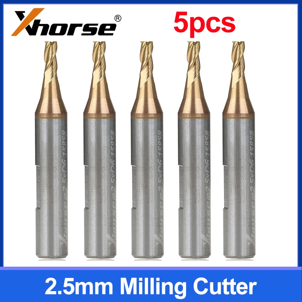 

5pcs/lot Xhorse XCMN07EN 2.5mm Milling Cutter for Xhorse Condor XC-Mini Plus / Plus II / XC-002 and Dolphin XP005/XP005L/XP007