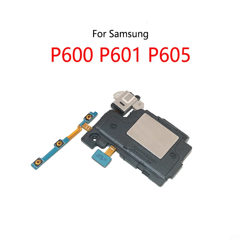 Headphone Audio Jack Ringer Buzzer Loud Speaker Power Switch Button Volume Button On / Off Flex Cable For Samsung P601 P605 P600