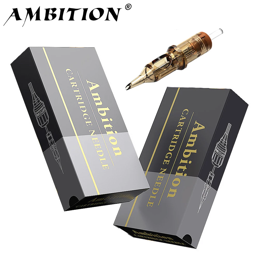 Ambitie Premium 20 Stuks Rl/Rm/Rs Tattoo Cartridge Ronde Voering Shader Gebogen Magnum Tattoo Naald 1rl 3rl 5rl 7rl 9rl 7rl 7rl 9rm 9rm 13rm