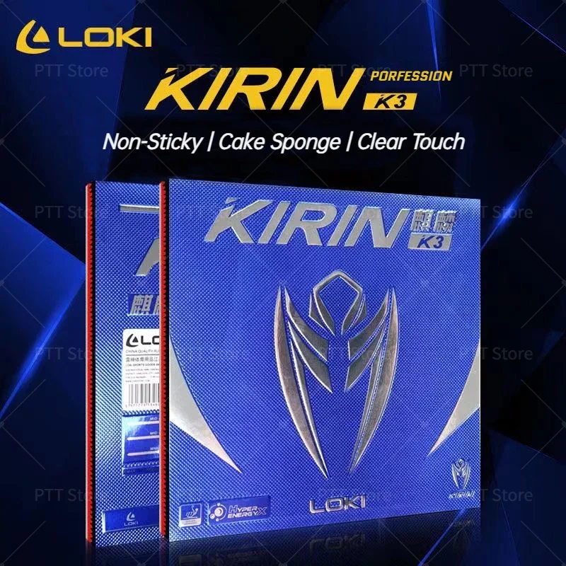 

Оригинальная резиновая не липкая резинка для настольного тенниса LOKI KIRIN K3, резиновый лист для пинг-понга с нигерской губкой, предварительно Отрегулированная губка для торта, резинка для Локи