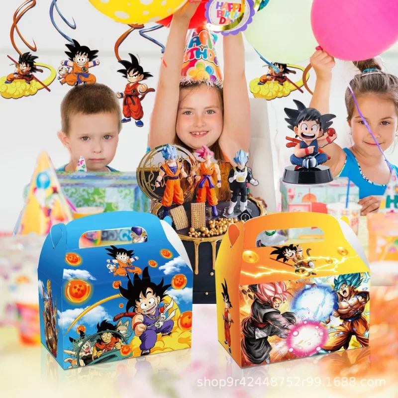 Hot Dragon Ball Series 12PCS Birthday Party Supplies Cartoon Role Son Goku Creativity Printing Paper Candy Boxes Gift Bags view 4