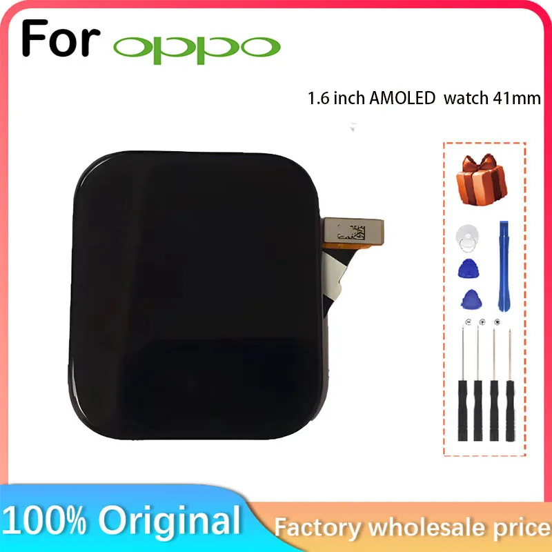 1.6 inch AMOLED for OPPO watch 41mm accessory LCD touch screen digitizer sensor panel glass cover display