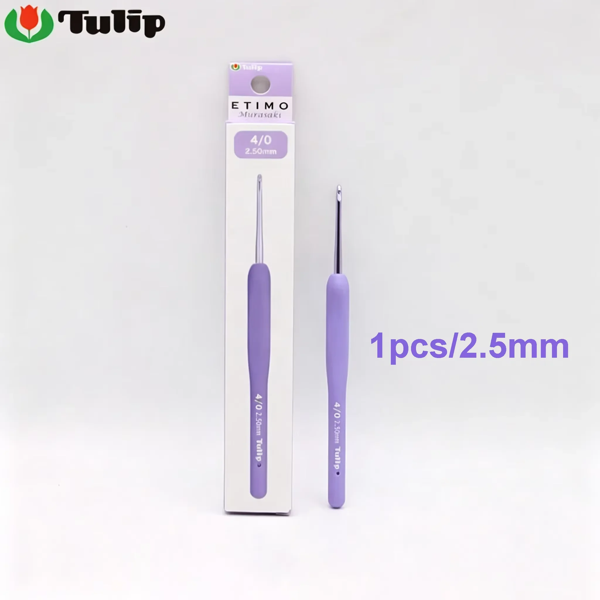Originele Japanse Tulip ETIMO Murasaki haaknaald met comfortabele, ergonomische en zachte handgreep, garenbrei- en haakgereedschap
