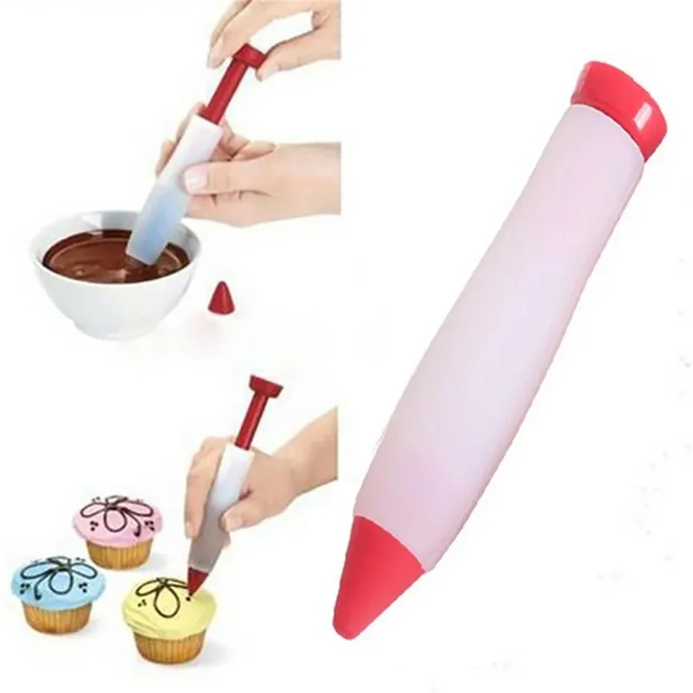 

Baking Tools Food Grade Silicone Chocolate Squeeze Sauce Writing Decorating Pen Cake Writing Pen Bakery Accessories Cakes